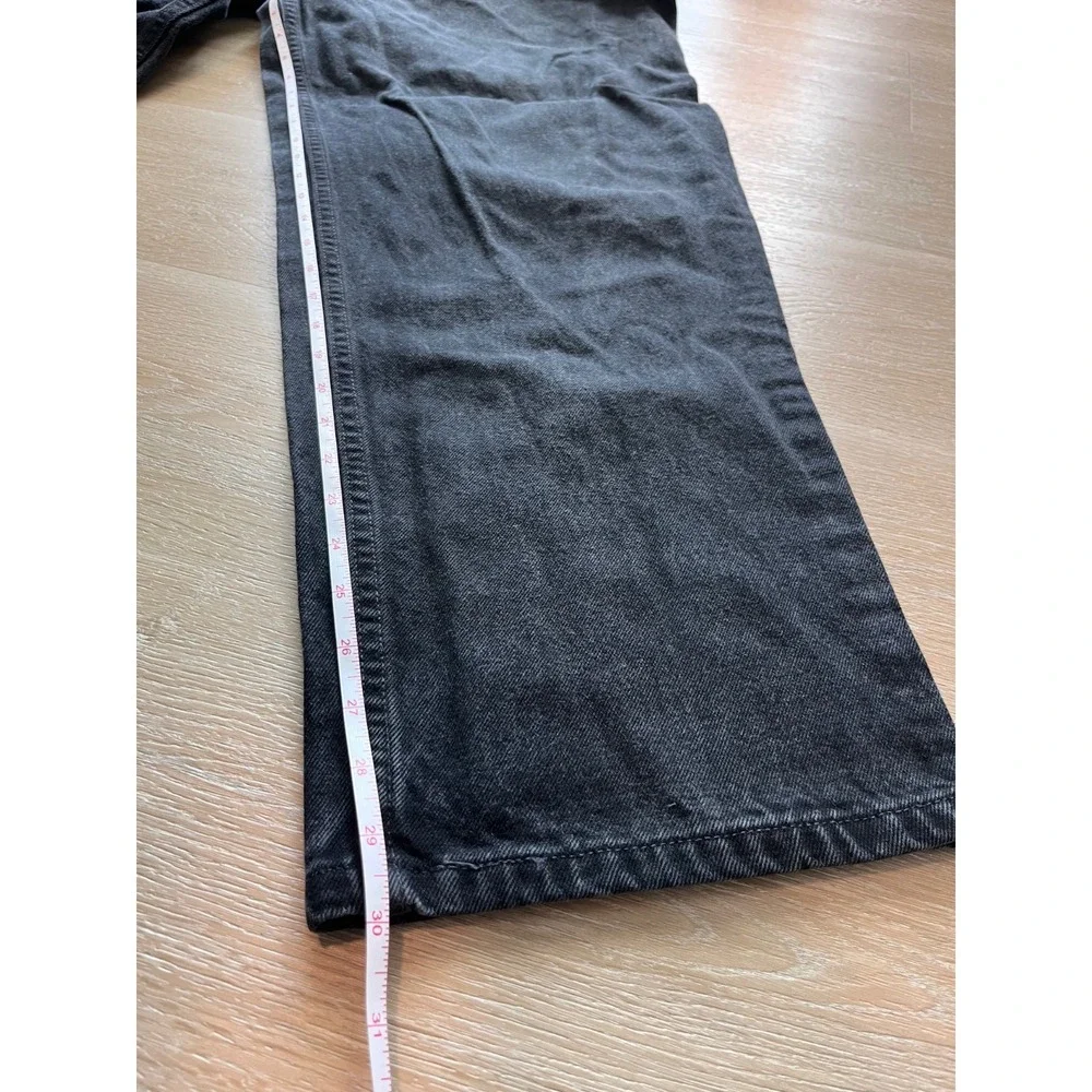 Levi's Loose Jeans Mens 44x32 Black Denim Cotton Dark Wash Mid Rise Dark Wash